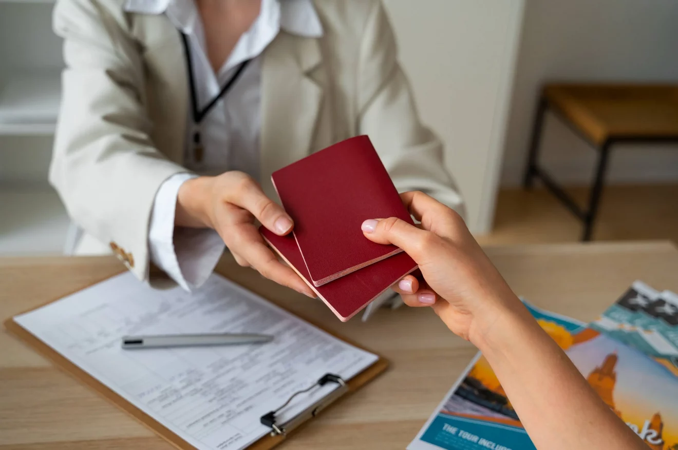 front-view-woman-working-as-travel-agent-